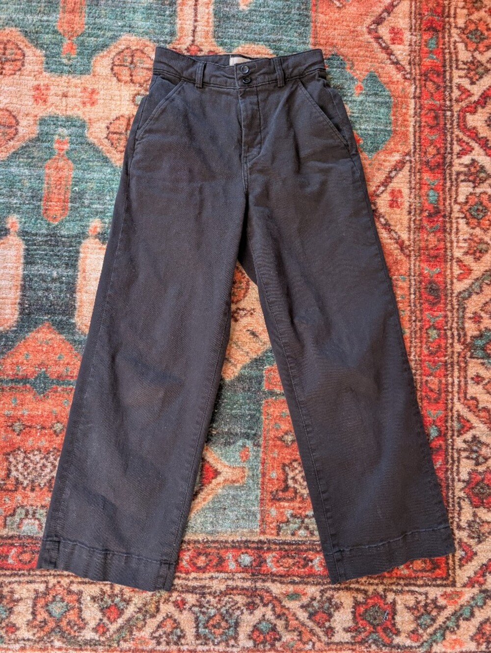 Everlane High Waisted Wide Leg Pants Organic Cotton